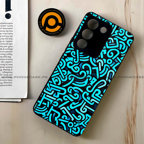 Vivo V29e - Doodle Design - Premium Printed Glass soft Bumper shock Proof Case CS-24993