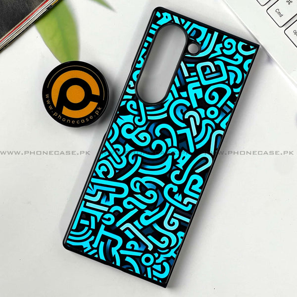 Samsung Galaxy Z Fold 6 - Doodle Design -  Premium Printed Metal soft Bumper shock Proof Case