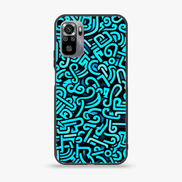 Xiaomi Redmi Note 10S -  Doodle Design - Premium Printed Glass soft Bumper shock Proof Case