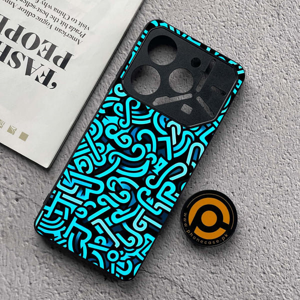 Tecno Pova 6 Neo - Doodle Design - Premium Metal  Printed soft Bumper shock Proof Case
