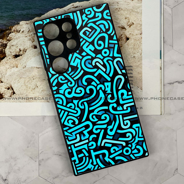 Galaxy S21 Ultra - Doodle Design - Premium Metal Printed soft Bumper shock Proof Case