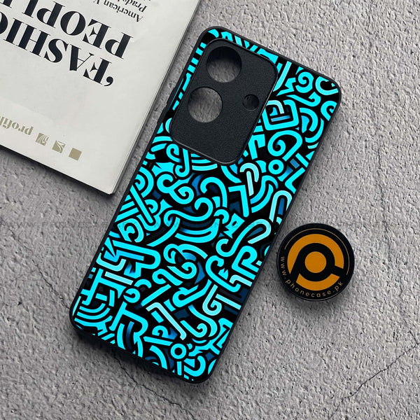 Realme Note 60x - Doodle Design - Premium Metal  Printed soft Bumper shock Proof Case