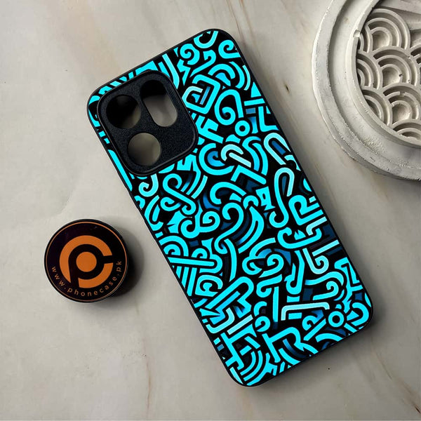 Oppo Reno 14F - Doodle Design - Premium Metal Printed Soft Bumper Shockproof Case