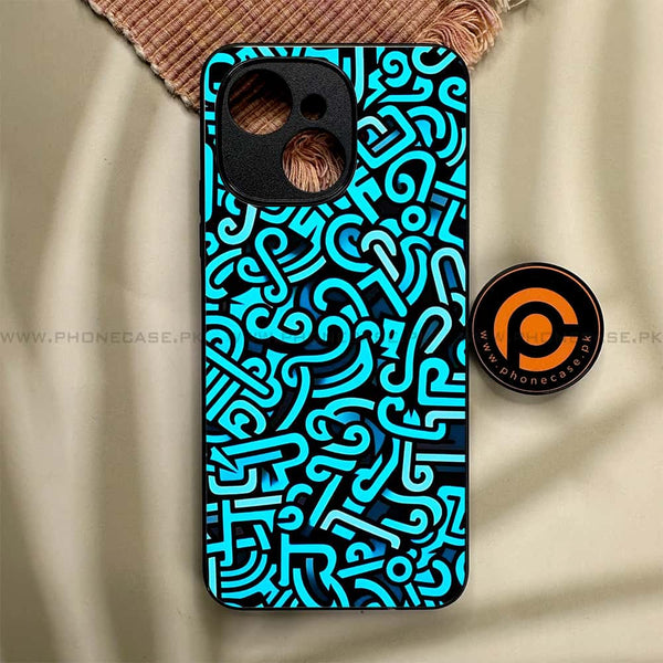 Tecno Spark 40C - Doodle Design - Premium Metal Printed soft Bumper shock Proof Case
