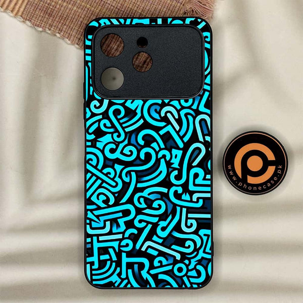 Tecno Spark 40 - Doodle Design - Premium Metal Printed soft Bumper shock Proof Case
