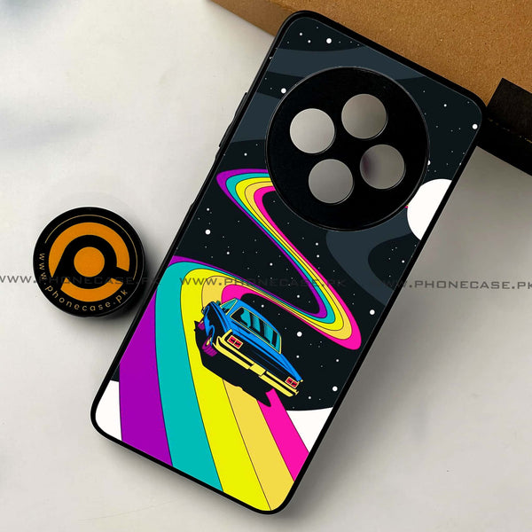 Oppo Reno 12F 4G - Drive To The Moon - Premium Printed Glass soft Bumper shock Proof Case  CS-35904