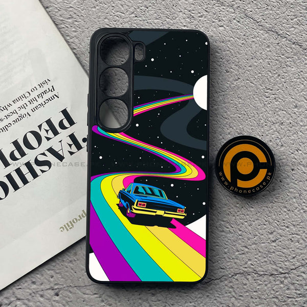 Vivo V40 Lite (IDN) - Drive To The Moon - Premium Metal Printed soft Bumper Shock Proof Case