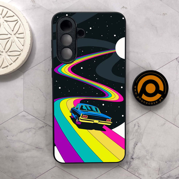 Samsung Galaxy A26 5G - Drive To The Moon  - Premium Metal Printed soft Bumper shock Proof Case