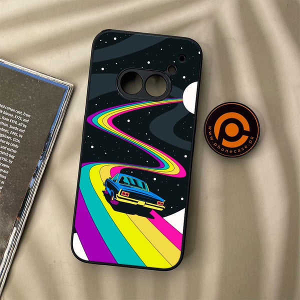 Nothing Phone (2a) - Drive To The Moon - Premium Metal Printed soft Bumper Shock Proof Case