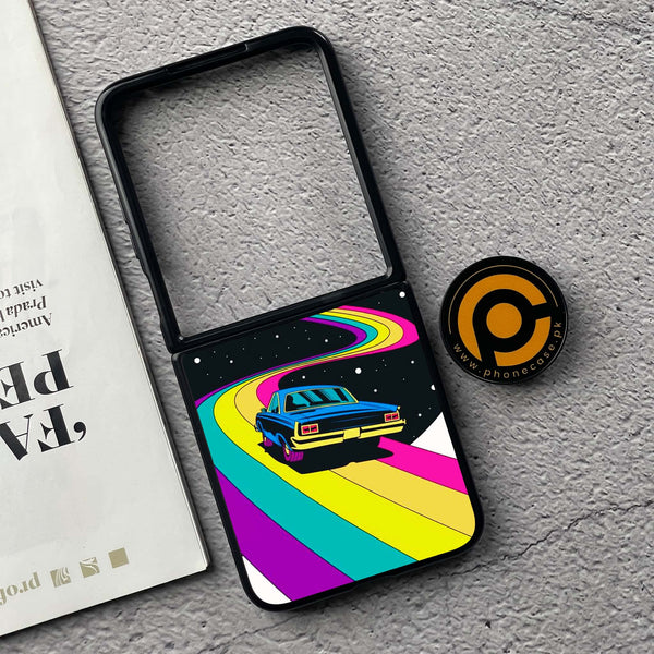 Xiaomi Mix Flip - Drive To The Moon - Premium Metal  Printed soft Bumper shock Proof Case