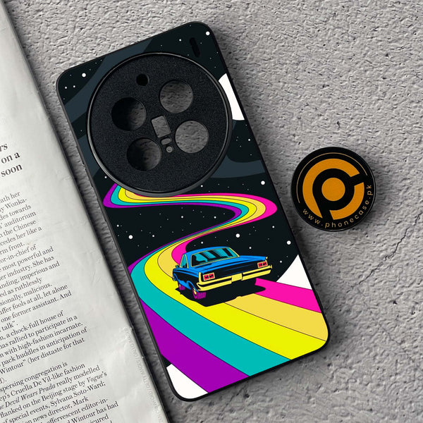 Vivo X200 Pro - Drive To The Moon - Premium Metal  Printed soft Bumper shock Proof Case