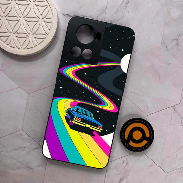 OnePlus 10R -  Drive To The Moon - Premium Metal Printed soft Bumper shock Proof Case