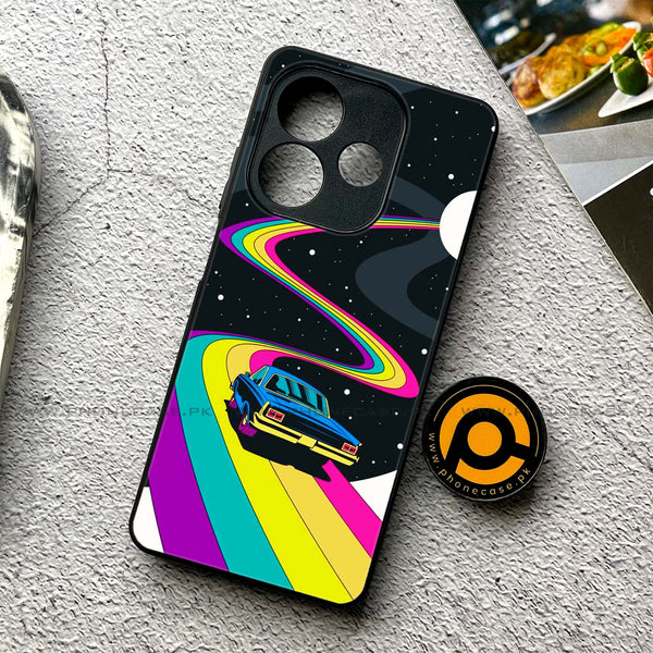 Oppo A5 Pro  - Drive To The Moon  - Premium Printed Metal soft Bumper shock Proof Case