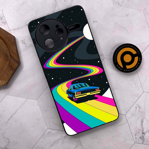 Xiaomi Poco F7 Ultra 5G - Drive To The Moon - Premium Metal Printed soft Bumper shock Proof Case