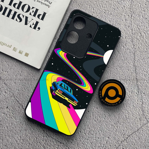 Realme Note 60x - Drive To The Moon - Premium Metal  Printed soft Bumper shock Proof Case