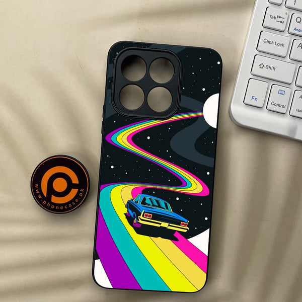 Honor X5b Plus - Drive To The Moon - Premium Metal Printed soft Bumper shock Proof Case