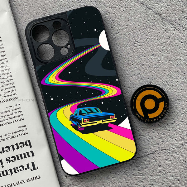 iPhone 15 Pro Max - Drive To The Moon - Premium Metal Printed soft Bumper shock Proof Case