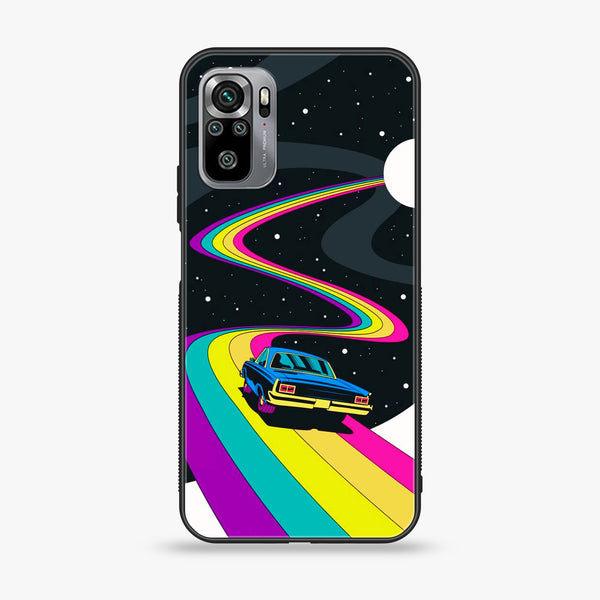 Xiaomi Redmi Note 10S -  Drive To The Moon - Premium Printed Glass soft Bumper shock Proof Case