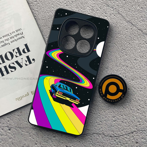 Redmi Note 14 Pro - Drive To The Moon - Premium Printed Glass soft Bumper Shock Proof Case