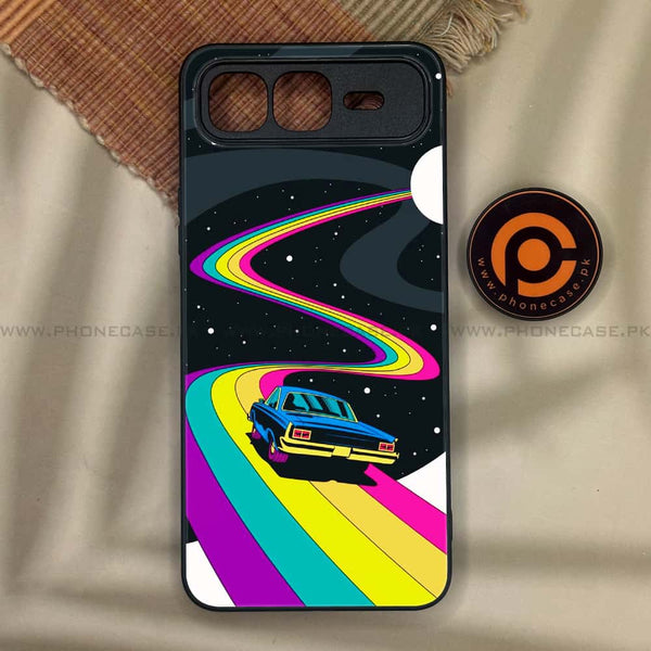 Infinix Smart 10 Plus - Drive To The Moon - Premium Metal Printed soft Bumper shock Proof Case