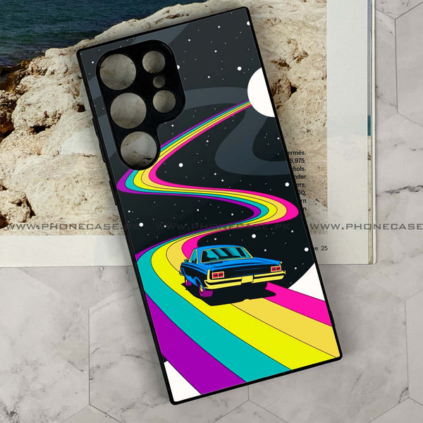Samsung Galaxy S24 Ultra - Drive To The Moon - Premium Metal Printed soft Bumper shock Proof Case