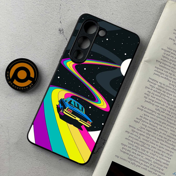 Vivo Y04 - Drive To The Moon - Premium Metal Printed soft Bumper shock Proof Case