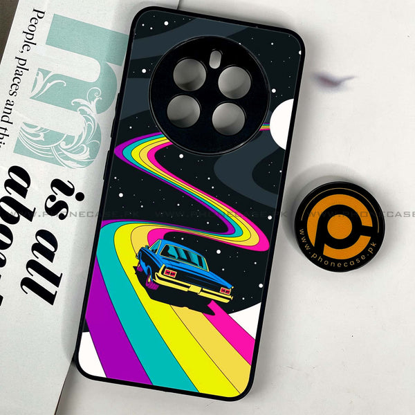 Realme 12 - Drive To The Moon - Premium Printed Glass soft Bumper Shock Proof Case