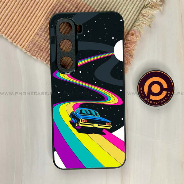 Infinix Hot 60i - Drive To The Moon - Premium Metal Printed soft Bumper shock Proof Case