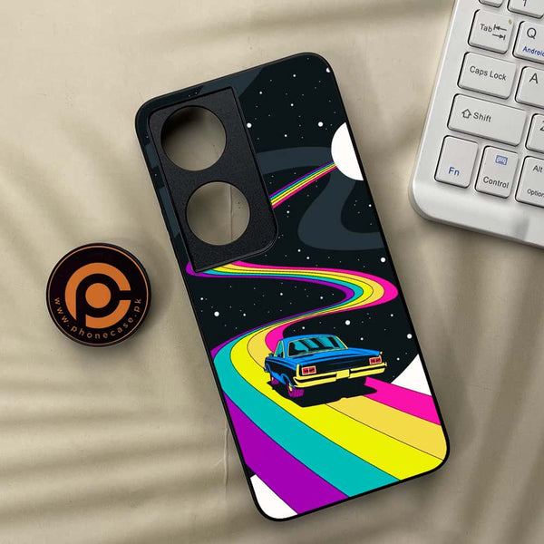 Honor x9b 5G - Drive To The Moon - Premium Metal Printed soft Bumper shock Proof Case