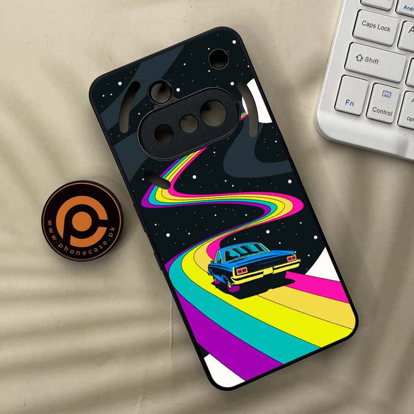 Nothing Phone 3a - Drive To The Moon - Premium Metal Printed soft Bumper shock Proof Case