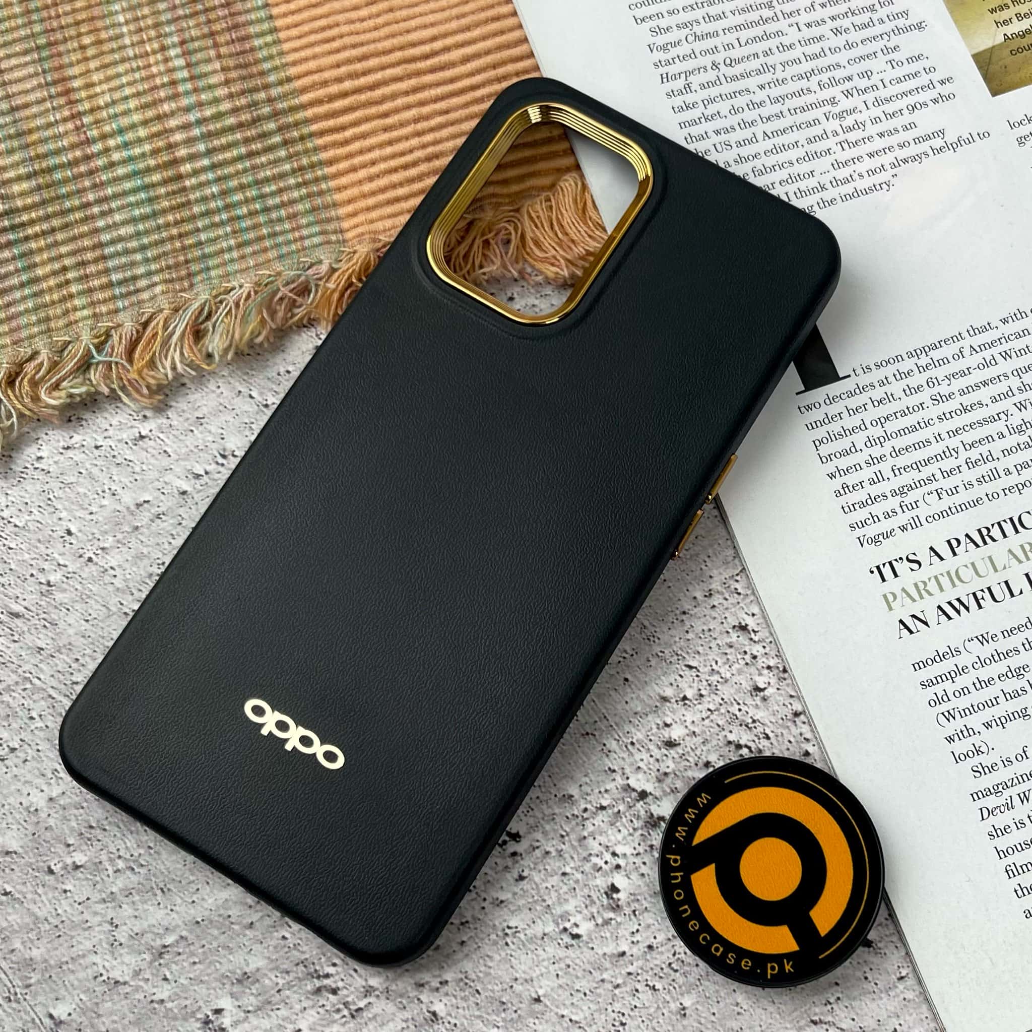 Oppo F21 Pro/ Reno 7 Premium Dual layer Leather Feel Electroplated Case