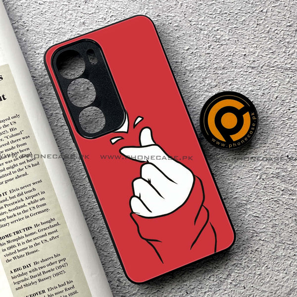 Vivo Y19s Pro - Finger Heart BTS - Premium Metal Printed soft Bumper shock Proof Case