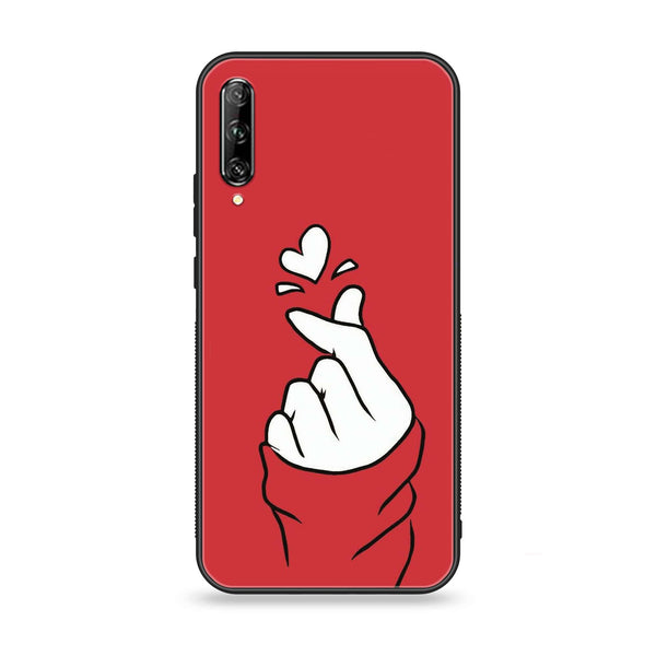 Huawei Y9s - Finger Heart BTS - Premium Printed Glass soft Bumper shock Proof Case