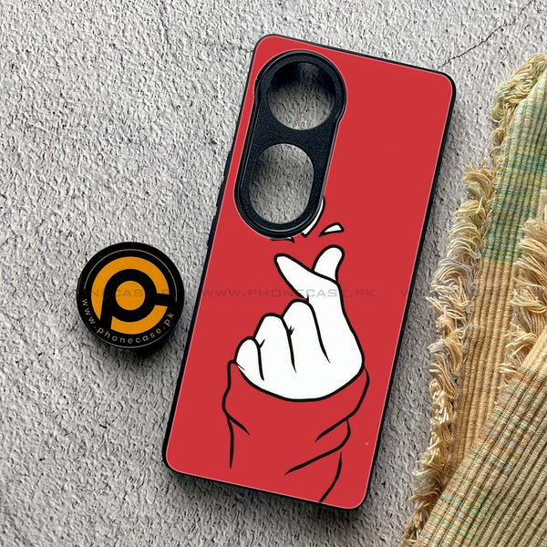 Vivo V40 Pro - Finger Heart BTS - Premium Metal Printed soft Bumper shock Proof Case