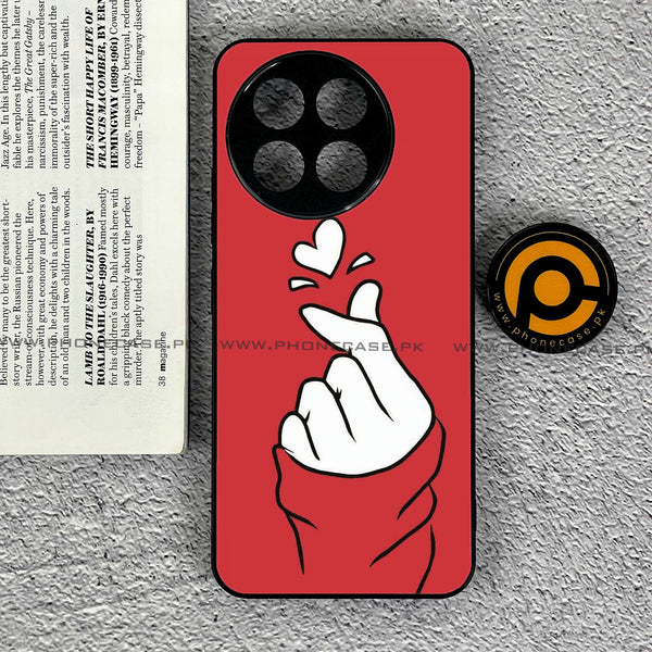 OnePlus 13R - Finger Heart BTS - Premium Printed Metal soft Bumper shock Proof Case