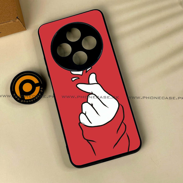 Xiaomi Poco C75 4G - Finger Heart BTS -  Premium Printed Metal soft Bumper shock Proof Case