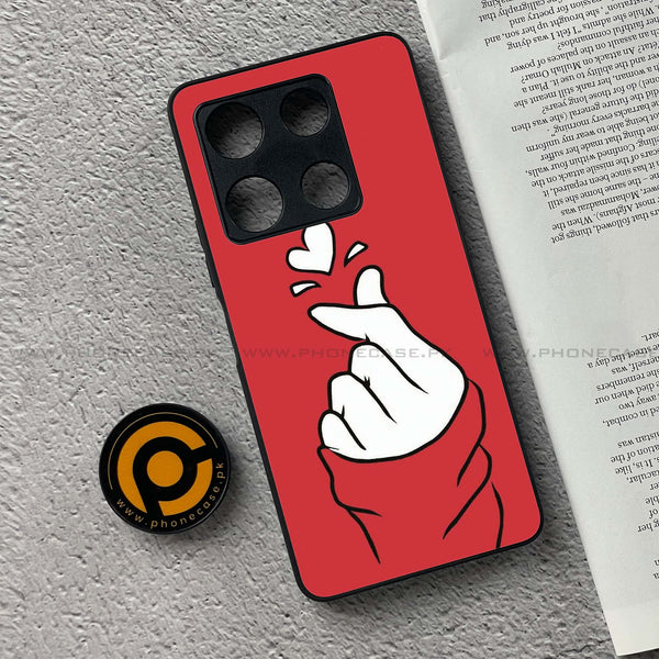 Infinix Note 30 Pro - Finger Heart BTS - Premium Metal Printed soft Bumper shock Proof Case