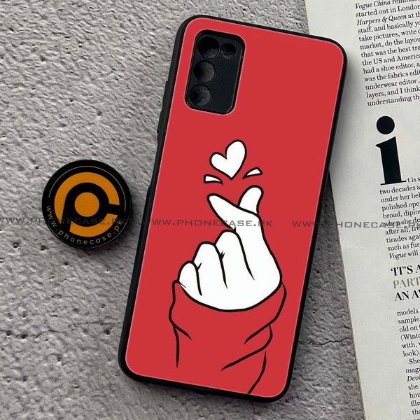 Samsung Galaxy A02s - Finger Heart BTS - Premium Printed Metal Case