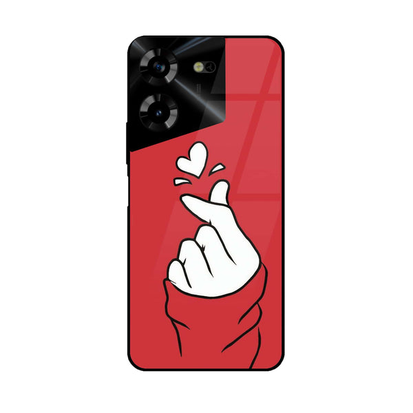 Tecno Pova 5 Pro - Finger Heart BTS -  Premium Printed Metal soft Bumper shock Proof Case