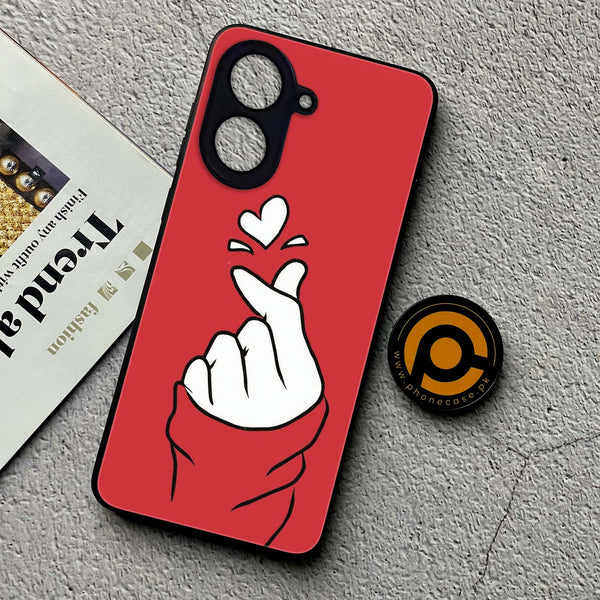 Xiaomi Redmi A5 - Finger Heart BTS - Premium Printed Metal soft Bumper Shock Proof Case