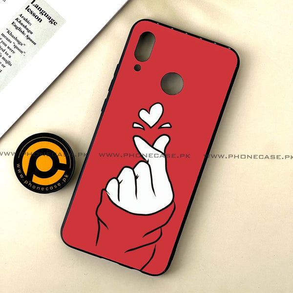 Huawei Nova 3 - Finger Heart BTS - Premium Printed Glass soft Bumper Shock Proof Case