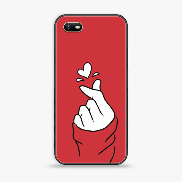 Oppo A1k - Finger Heart BTS - Premium Printed Glass Case CS-17776