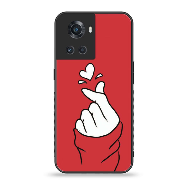 ONEPLUS ACE 5G - Finger Heart BTS -  Premium Printed Metal soft Bumper shock Proof Case