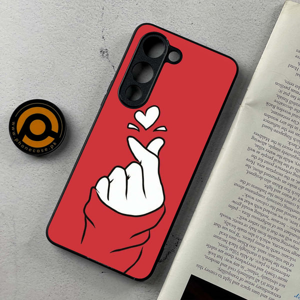 Vivo Y04 - Finger Heart BTS - Premium Metal Printed soft Bumper shock Proof Case
