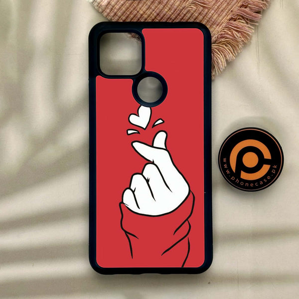 Google Pixel 4a 5G - Finger Heart Bts - Premium Metal Printed Soft Bumper Shock Proof Case