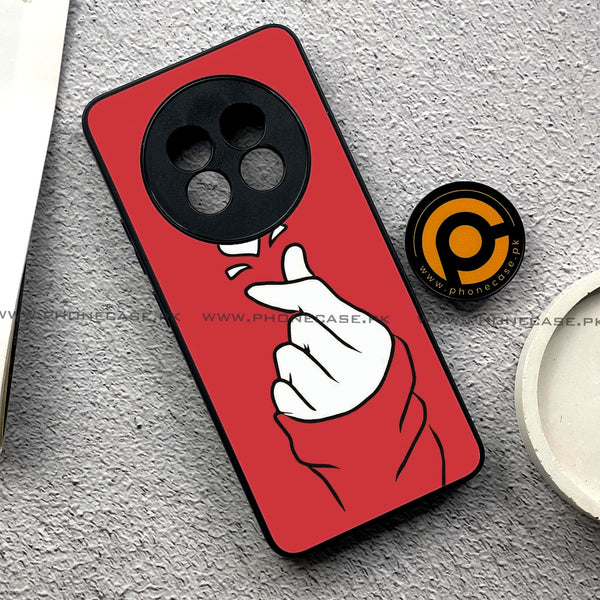 Realme 13 Pro Plus - Finger Heart BTS  - Premium Printed Metal soft Bumper shock Proof Case
