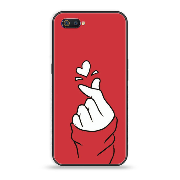 Oppo Realme C2 - Finger Heart BTS - Premium Printed Glass Case CS-11919