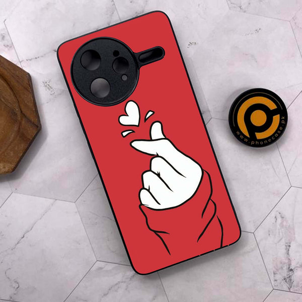 Xiaomi Poco F7 Ultra 5G - Finger Heart BTS - Premium Metal Printed soft Bumper shock Proof Case