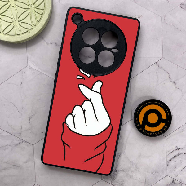 Infinix Zero 40 5G - Finger Heart BTS - Premium Metal Printed soft Bumper shock Proof Case