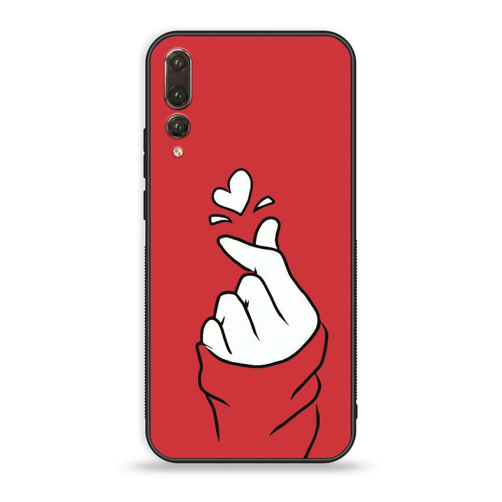 Huawei P20 Plus - Finger Heart BTS - Premium Printed Glass Case